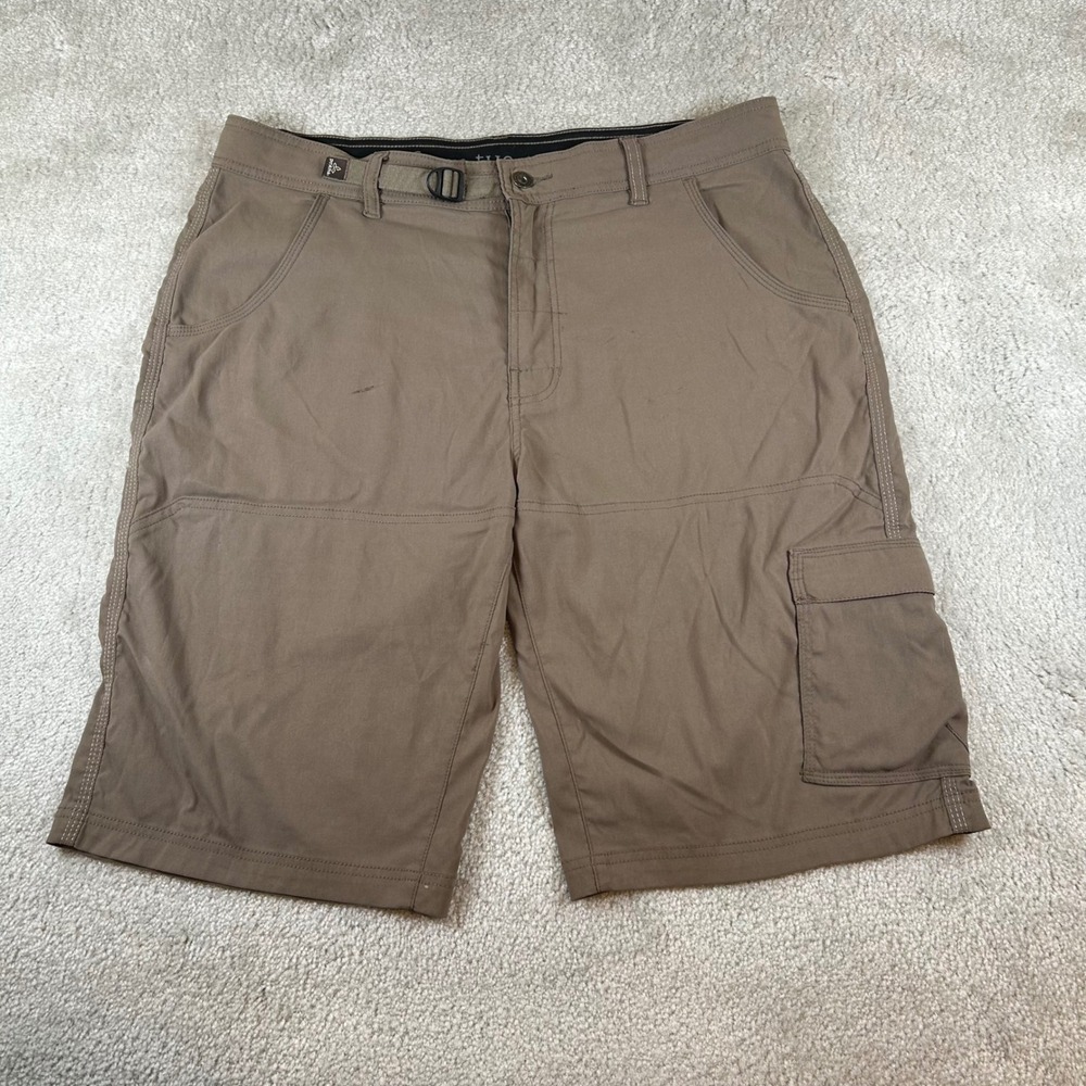 Prana Zion Cargo Shorts Mens Large Brown Stretch Hiking Outdoor M3STRE110 Gorp